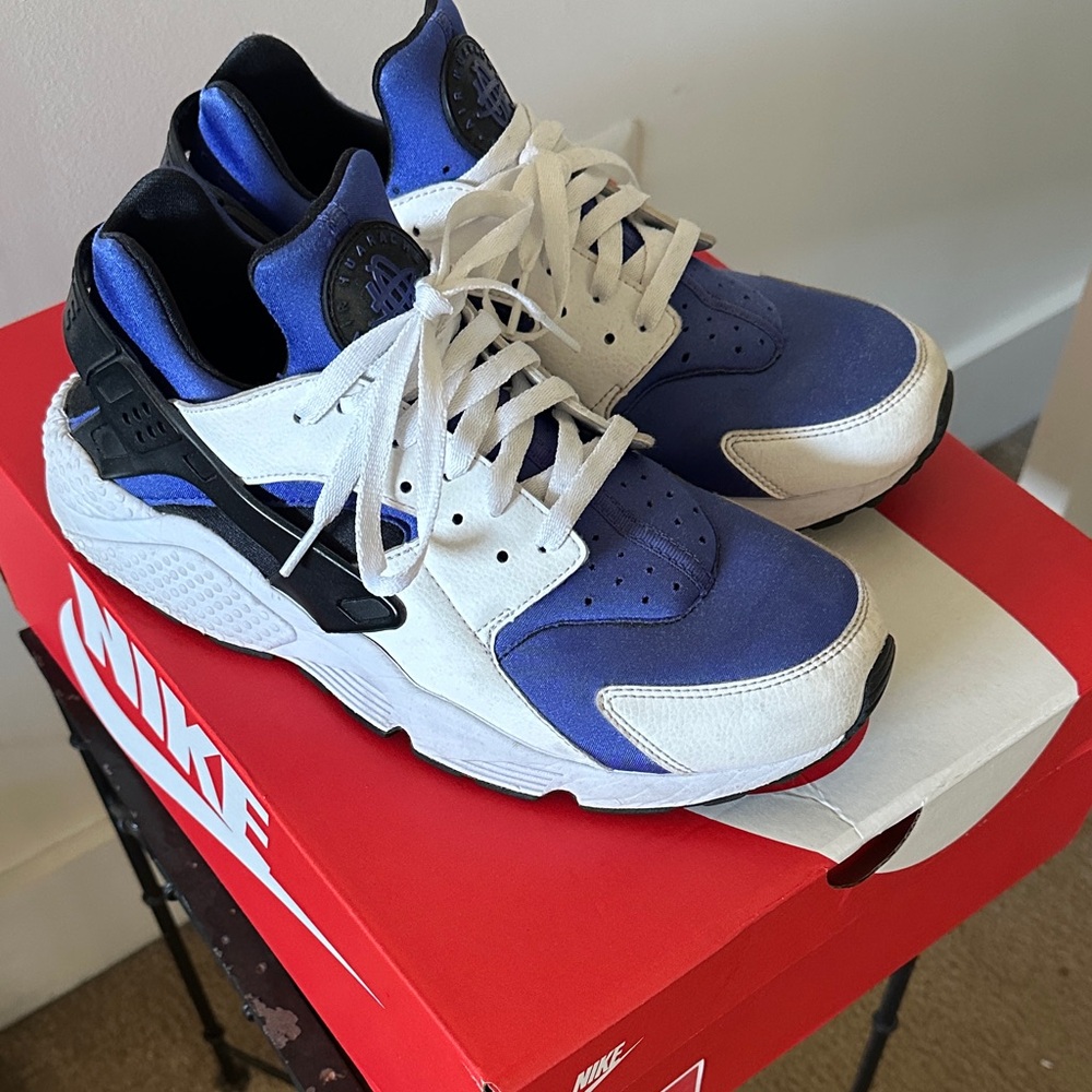 Nike Blue and White Sneakers with Black Accents